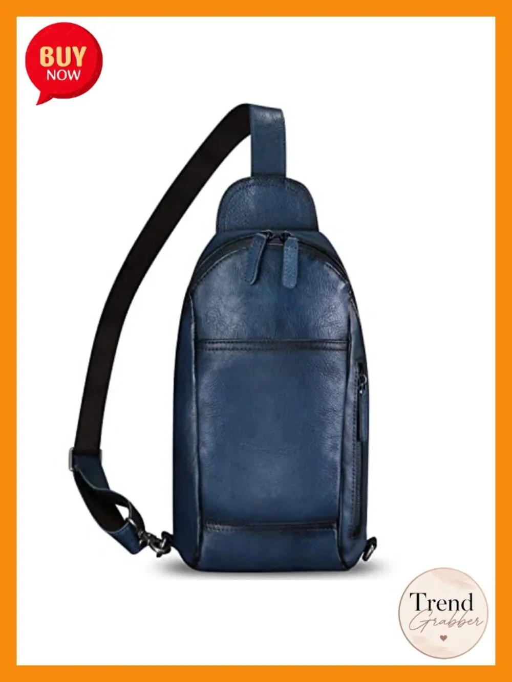 Genuine Leather Sling Bag Handmade Retro Crossbody Backpack Purse Hiking Daypack